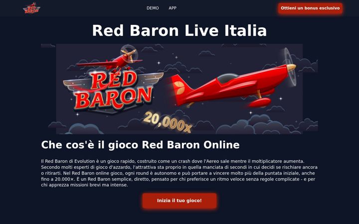 Screenshot of red-baron.it