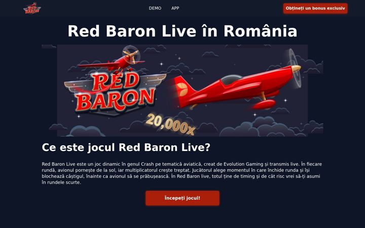Screenshot di red-baron.ro