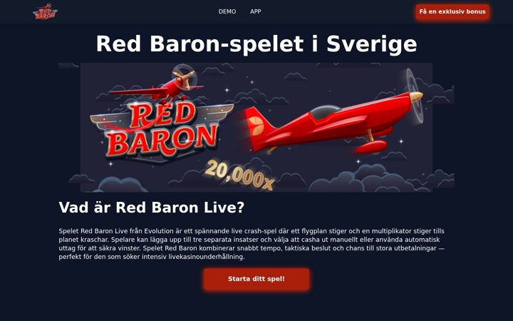 Screenshot of red-baron.se