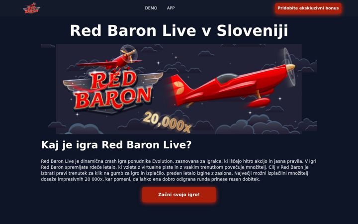 Screenshot van red-baron.si