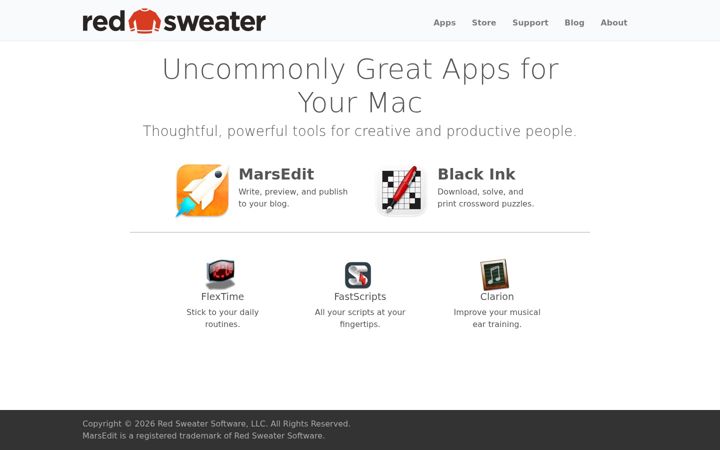 Screenshot of red-sweater.com