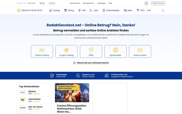Screenshot of redaktionstest.net