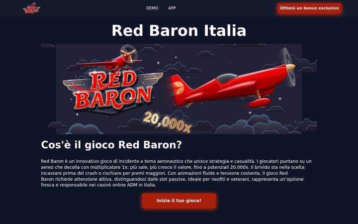 Screenshot of redbaron-gioco.it