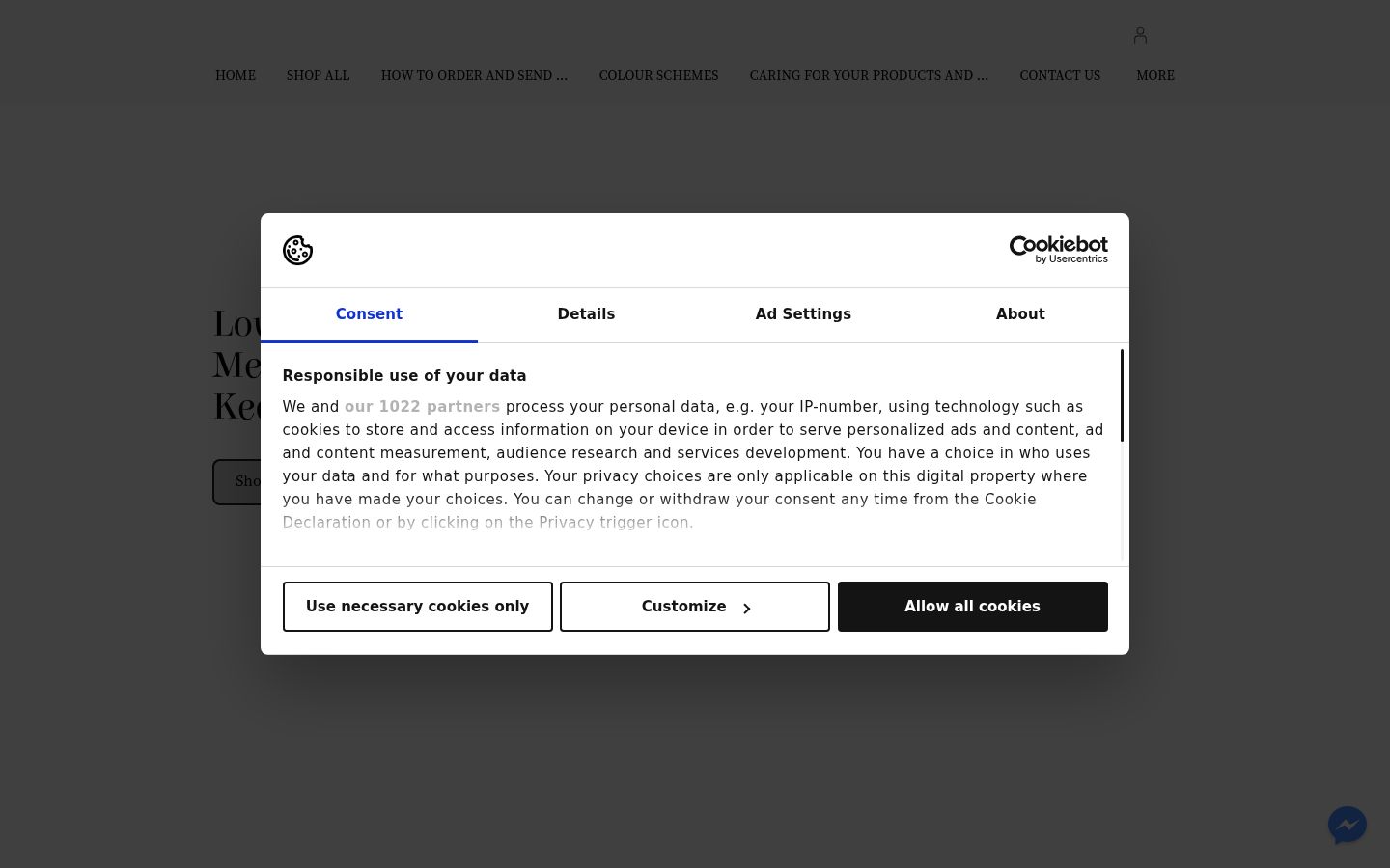 Screenshot des Einwilligungsbanners vor jeglicher Interaktion