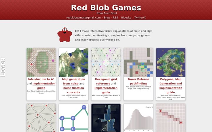 Screenshot of redblobgames.com
