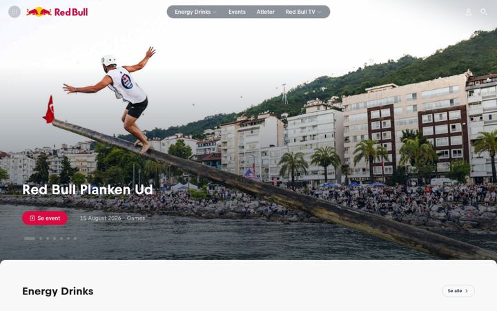 Ekraanipilt saidist redbull.com