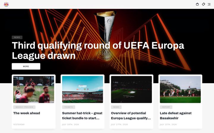 Screenshot of redbullsalzburg.at