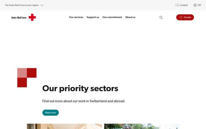 Screenshot of redcross.ch