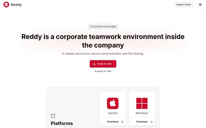 Screenshot of reddy.team