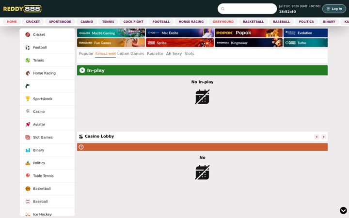 Screenshot stránky reddy888.vip