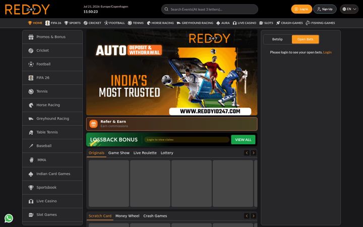 Screenshot of reddyid247.com