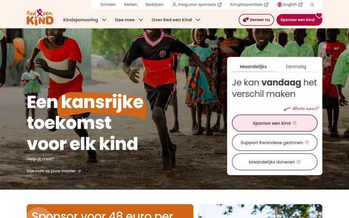 Екранна снимка на redeenkind.nl