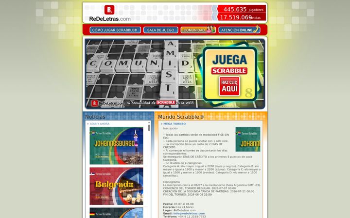 Screenshot of redeletras.com