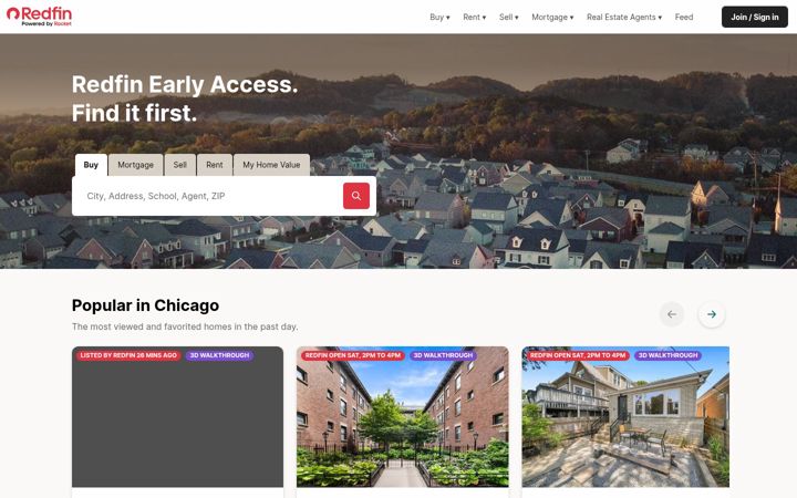 Screenshot von redfin.com