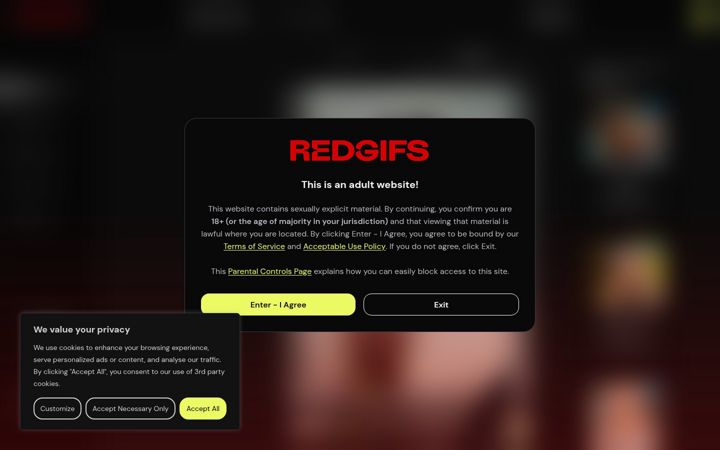Screenshot di redgifs.com