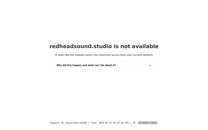 Screenshot of redheadsound.studio