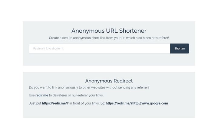 Screenshot of redir.me