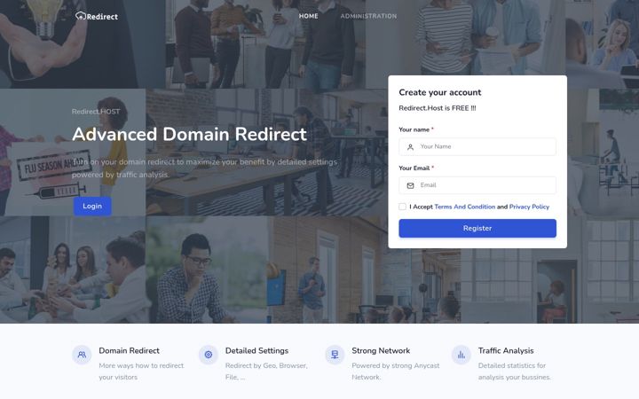Screenshot of redirect.host