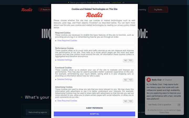 Screenshot του redis.io