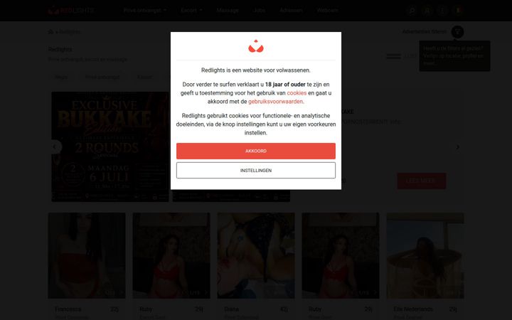 Screenshot van redlights.be