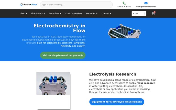 Skjámynd af redox-flow.com