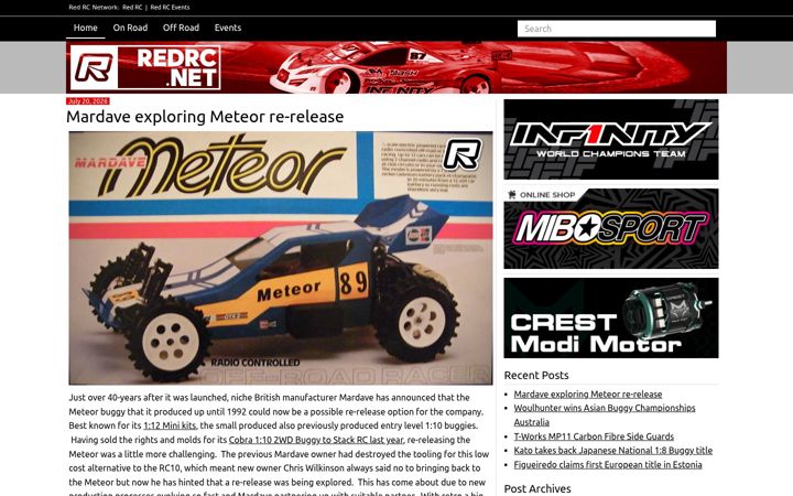 Screenshot of redrc.net