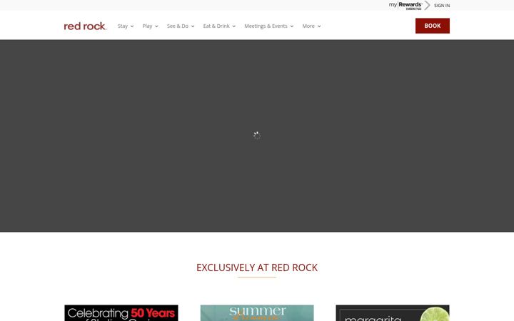 Captura de pantalla de redrockresort.com