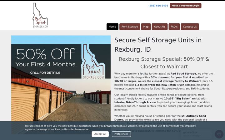 Zrzut ekranu redspudstorage.com
