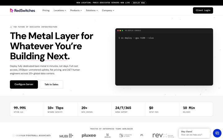 Screenshot of redswitches.com