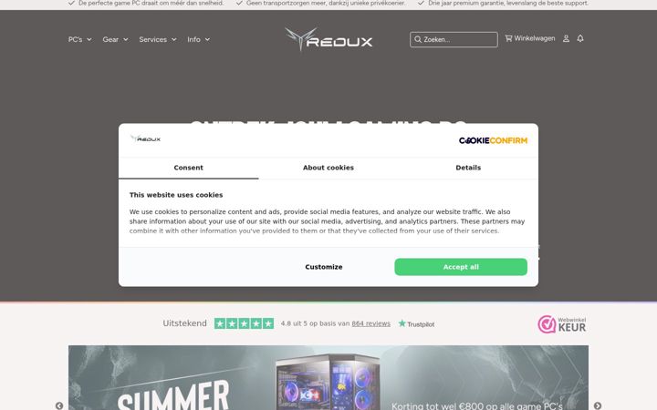Screenshot of reduxgaming.be