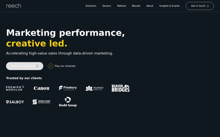 Screenshot of reech.agency