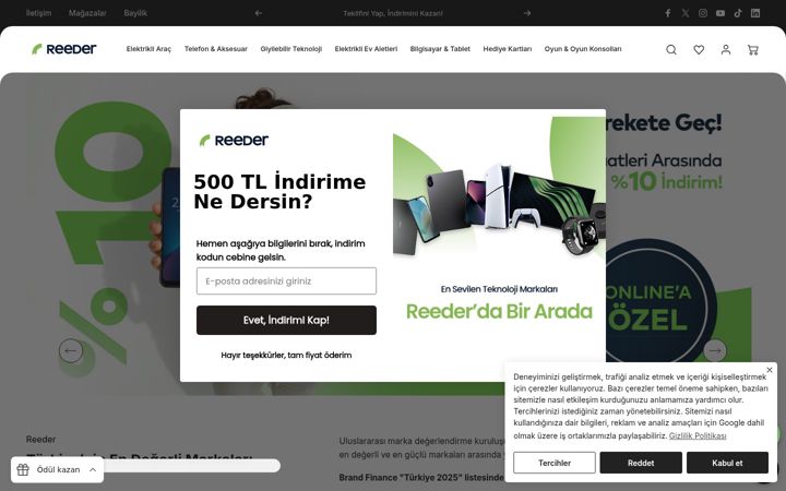 Screenshot of reeder.com.tr