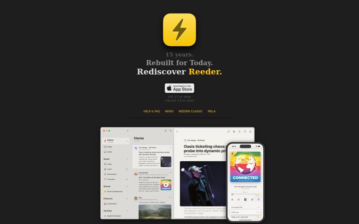Screenshot of reederapp.com