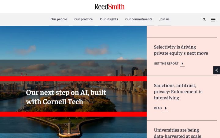 Screenshot of reedsmith.com