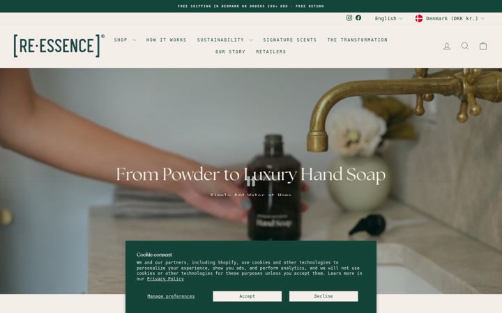 Zrzut ekranu reessencecare.com