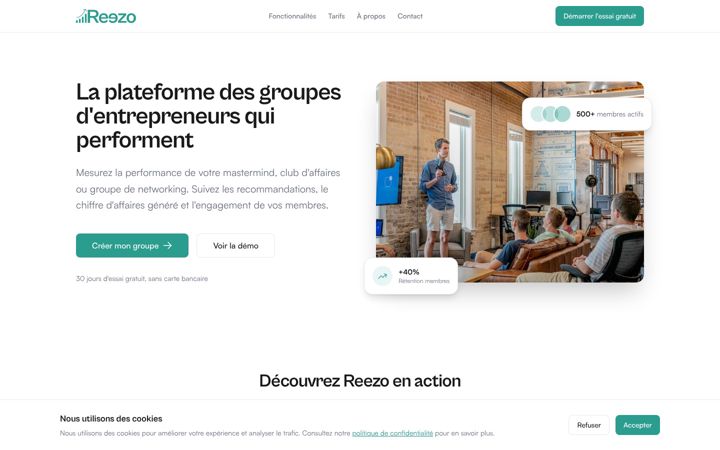 Screenshot of reezo.fr