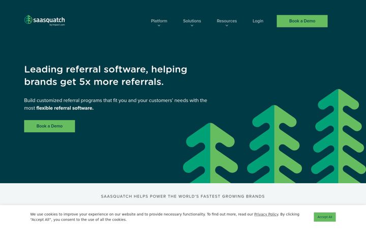 Screenshot of referralsaasquatch.com