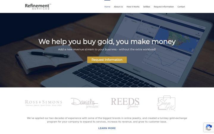 Snímek obrazovky refinementservices.com