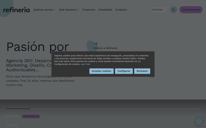 Screenshot of refineria.es