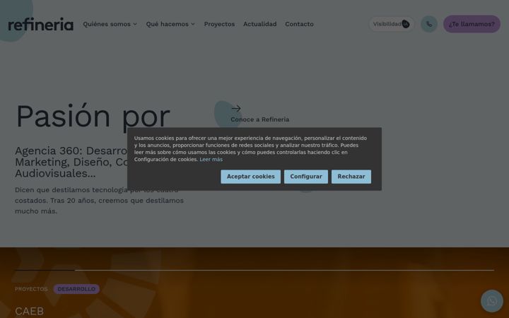 Screenshot του refineriaweb.com