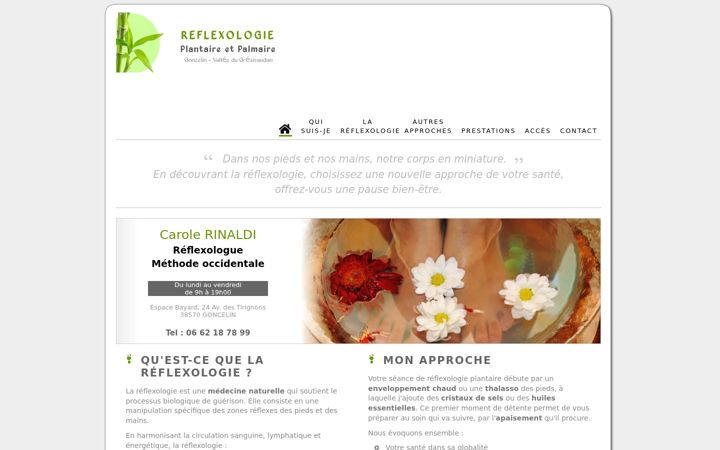 Screenshot of reflexologue-gresivaudan.fr