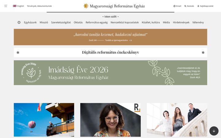 Screenshot di reformatus.hu
