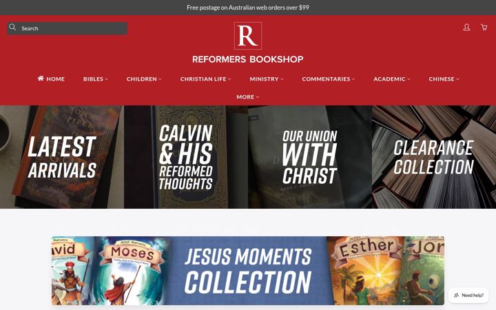 Screenshot of reformers.com.au