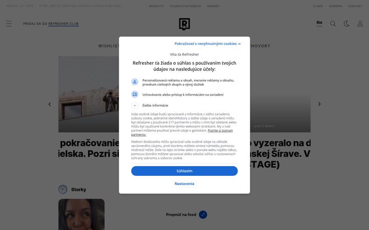 Screenshot of refresher.sk