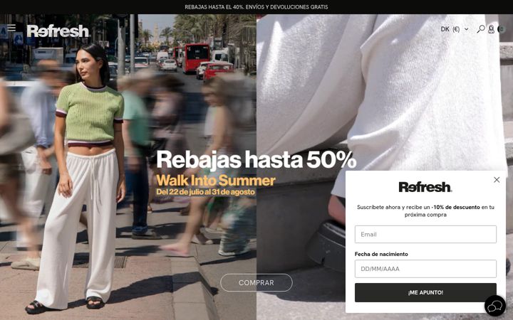 Screenshot of refreshoes.com
