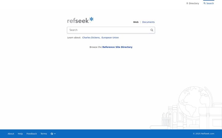 Screenshot of refseek.com