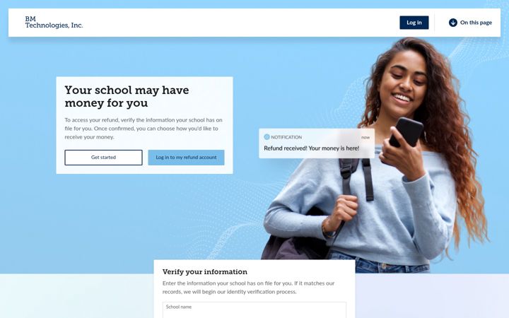 Screenshot of refundselection.com