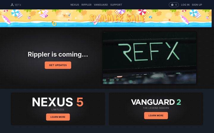 Screenshot of refx.com