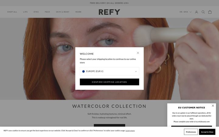 Screenshot of refybeauty.com