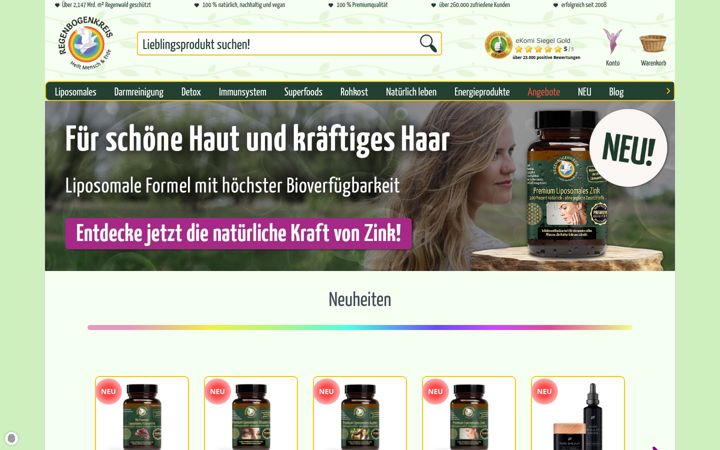 Screenshot of regenbogenkreis.de